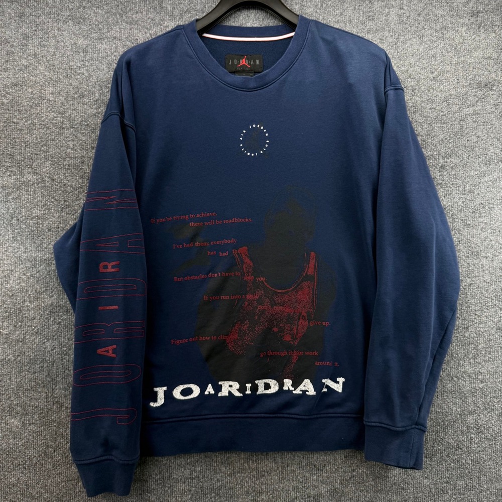 Men's‎ Jordan Essentials Flight Club Graphic Size XL Fleece Crewneck Sweatshirt